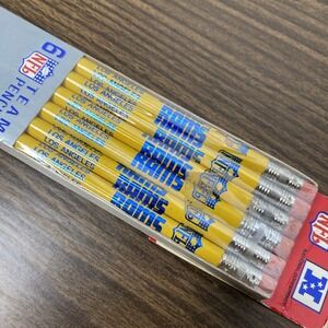 Vintage Los Angeles RAMS NFL TEAM 6 #2 PENCILS Factory Sealed Empire Made In USA